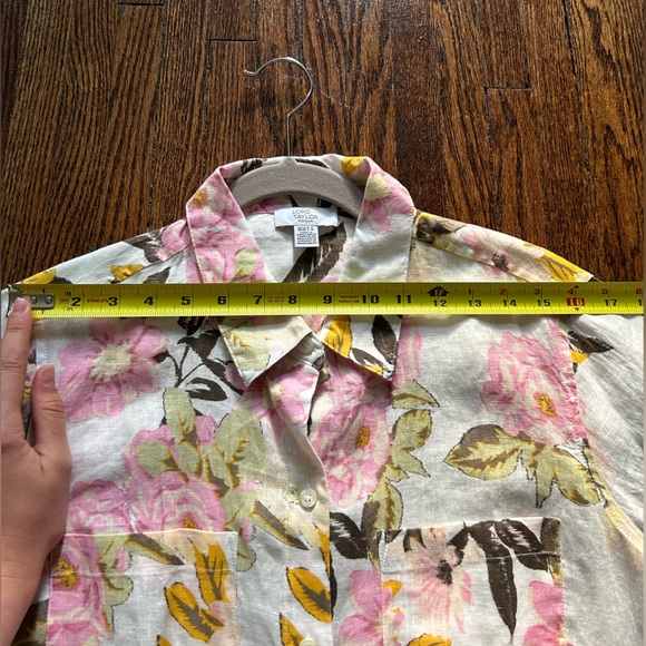 Lord & Taylor Floral Linen Shirt - Picture 11 of 16